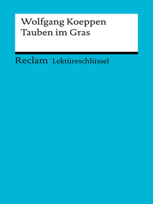 cover image of Wolfgang Koeppen